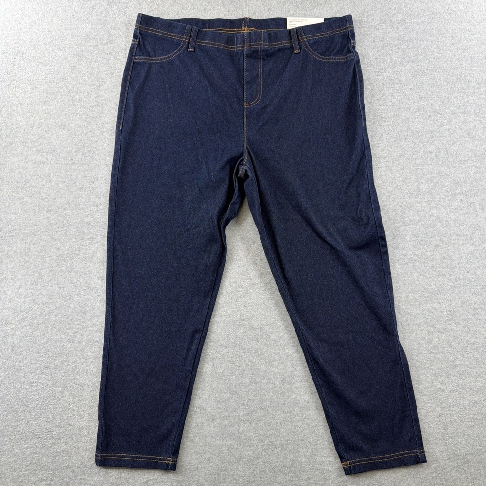 Serra Women's Size L 12-14 Blue Capri Stretch Wide Leg Jeggings